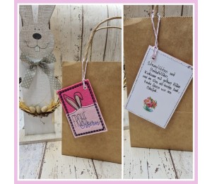 Stickdatei - Postkarte ITH "Hasige Ostertage & Frohe Ostern" Hasenohren